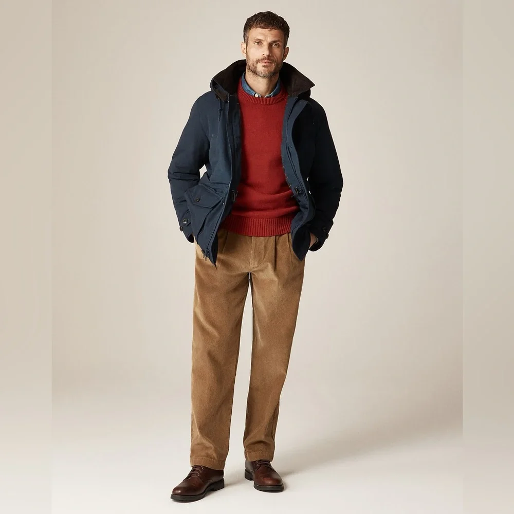 J. CREW Country jacket with removable hood and PrimaLoft® in Navy M $548 C0040‎